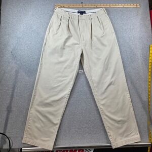 Polo Golf Ralph Lauren Classic Golf Pant Mens 35x30 Khaki Tan Pleated Cotton